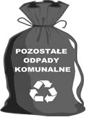 Czarny worek na pozostałe odpady komunalne.